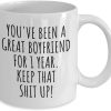 Happy 1st Anniversary Mug – Husband 1 Year Wedding Gift Ideas Husband Mug