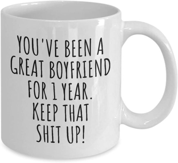 1 Year Anniversary Boyfriend Mug, Funny Gift For Him