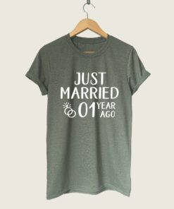 1 Year Wedding Anniversary Shirts for Couples 1