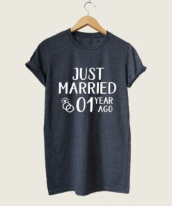 1 Year Wedding Anniversary Shirts for Couples 2