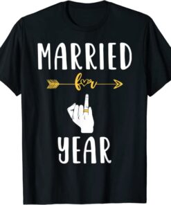 1st 1 year Wedding Anniversary Gift Married Husband Wife T-Shirt