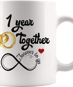 1st Wedding Anniversary For Him And Her, 1st Anniversarys For Her Him, First Anniversary Mug For Husband & Wife