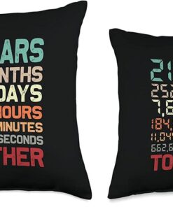 21 Years Together Couple Matching 21st Wedding Anniversary Throw Pillow 3