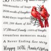 50th Anniversary Golden Wedding Gifts for Parents Couple Blanket