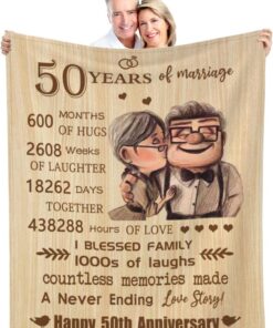 50th Anniversary Blanket Gifts – Gift for 50th Wedding Anniversary