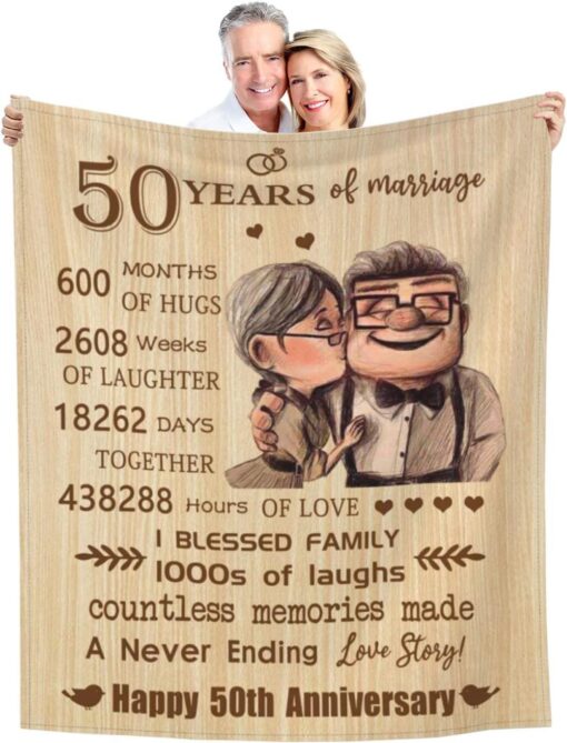 50th Anniversary Blanket Gifts – Gift for 50th Wedding Anniversary