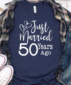 50th Wedding Anniversary Just Married 50 Years Ago Gift for Parents 1 1