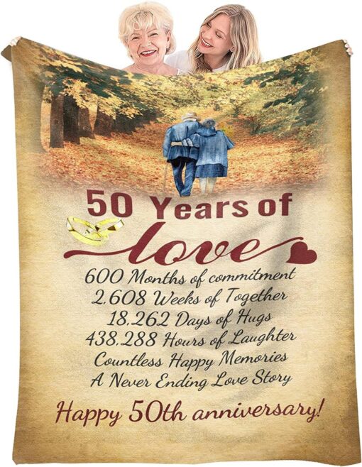 50th Years of Golden Marriage Gifts for Dad,Mom,Grandpa,Grandma,Grandparents
