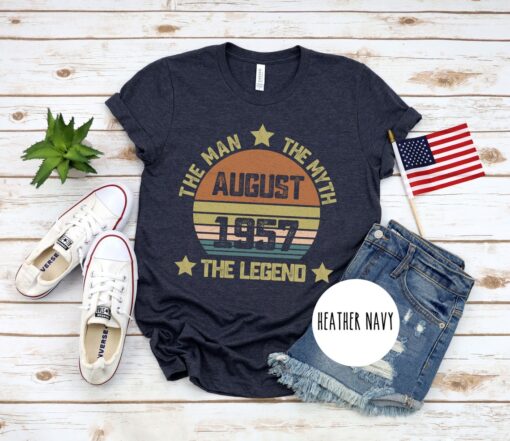 65th Birthday Gift For Dad Born in 1957 – The Man The Myth The Legend T-shirt