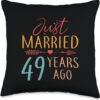 Couple 12 Years Anniversary Gifts Just Married 12 Years Ago Couple 12th Wedding Anniversary Throw Pillow