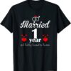 1st Wedding Anniversary Gift For Him 1 Years Married Husband T-Shirt