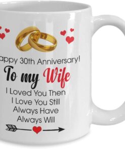 Happy 30th Anniversary Mug To My Wife 30 Year Wedding Gift Ideas Mug 1