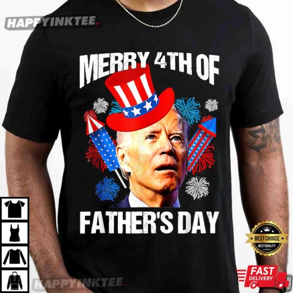 4th Of July Joe Biden Confused Merry 4th Of Father’s Day T-Shirt