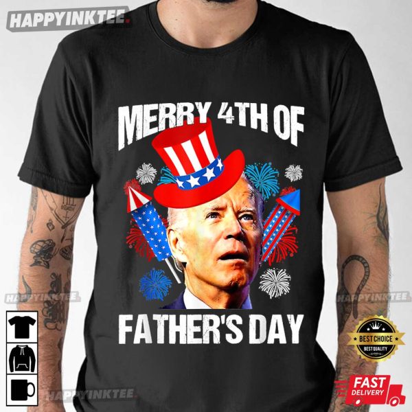 4th Of July Joe Biden Confused Merry 4th Of Father’s Day T-Shirt