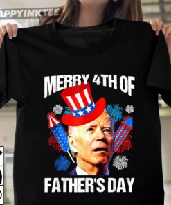 Joe Biden Confused Merry 4th Of Fathers Day Fourth Of July TShirt