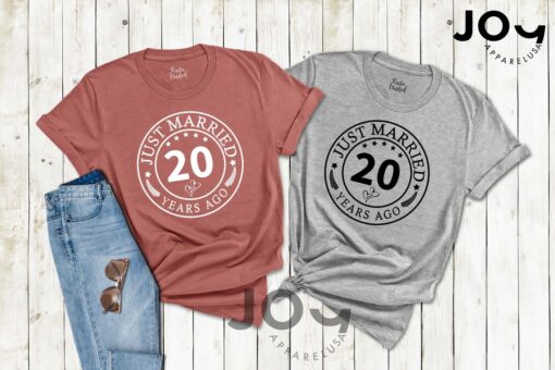 Just Married Shirt, 20th Anniversary Gift For Husband Wife