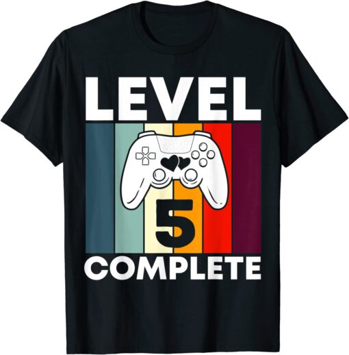 Level 5 Complete 5th Year Wedding Anniversary Gift for Him T-Shirt