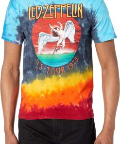 Liquid Blue Mens Led Zeppelin Icarus 1975 T Shirt 1