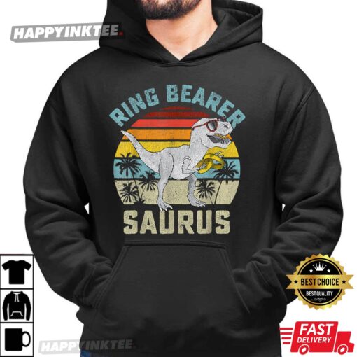 Ring Bearer Saurus Dinosaur Wedding T Rex Ring Security Boys Gift For Son T-Shirt
