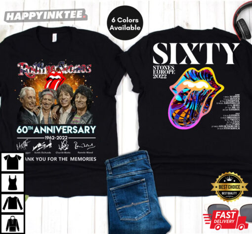 Rolling Stones 60th Anniversary 2022 Tour T-Shirt