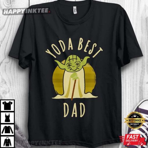 Star Wars Yoda Best Dad Cartoon Yoda T-Shirt