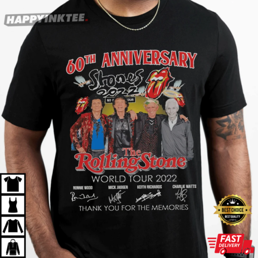 The Rolling Stones 60th Anniversary 1962-2022 Gift For Fan T-Shirt