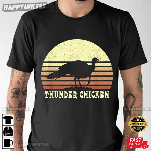 Turkey Hunting Upland Bird Hunter Retro Sunset Thanksgiving T-Shirt