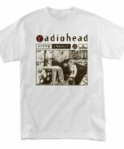 Vintage rare Radiohead poster white T-shirt Rock band gift for men, women unisex shirt