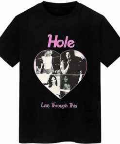 Hole Band Shirt Vintage Black T-shirt
