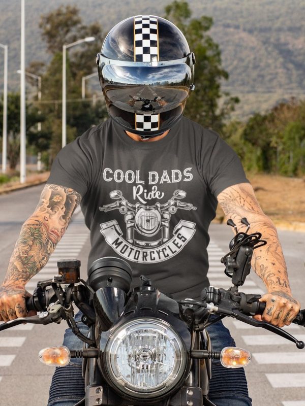 Cool Dads Ride Motorcycle Gift Idea For Dad Grandpa Father’s Day Shirt