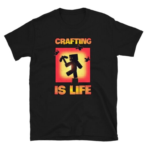 Crafting Is Life Minecraft Birthday Shirt