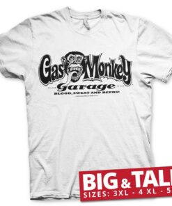 Gas Monkey Garage Blood Sweat And Beers Skull T Shirt