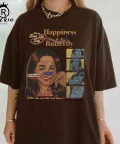 Happiness Is A Butterfly Lana Del Rey Vintage Comic Style T-shirt
