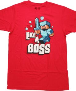 Like A Boss Minecraft Shirt Best Birthday Gift For Kids