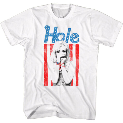 Courtney Love Hole Band White T Shirt For Women