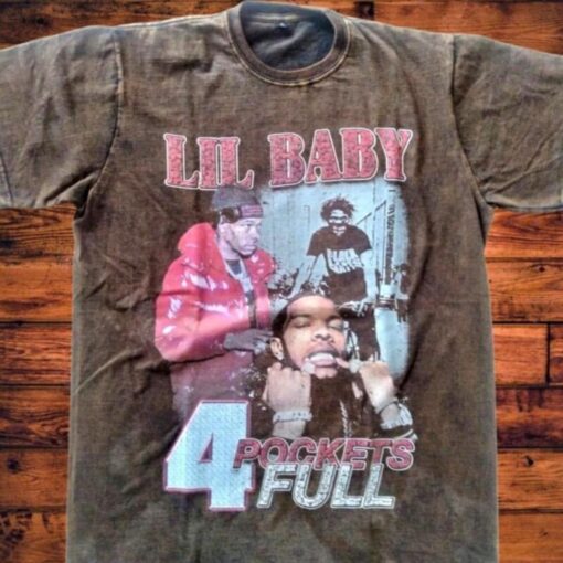 4 Pockets Full Lil Baby Rapper Graphic T-shirt For Hip Hop Fans