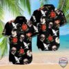Slayer Rock Band Music Angel Of Death Hawaiian Graphic Print Short Sleeve Hawaiian Shirt