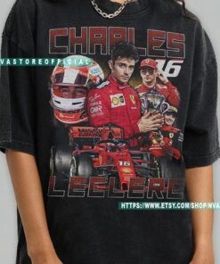 Charles Leclerc Racing Grand Prix Formula One F1 Vintage T-shirt For Sports Fans