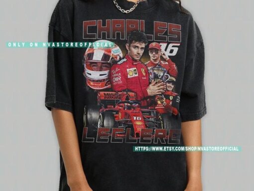 Charles Leclerc Ferrari F1 Formula One Graphic T-shirt