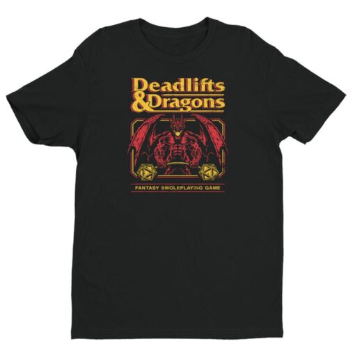 Deadlifts And Dragons Dungeons & Dragons T-shirt