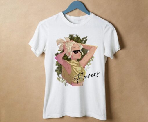 Disney Miley Cyrus Flowers Comic Unisex Style T-shirt