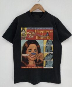Happiness Is A Butterfly Lana Del Rey Vintage Comic Style T-shirt