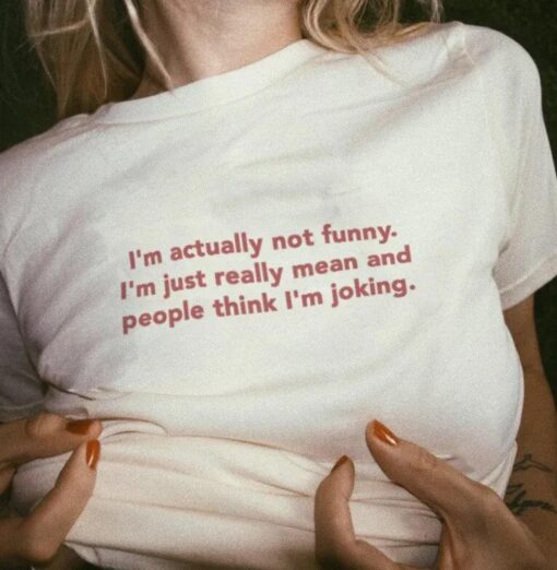 I’m Actually Not Funny Shirt Book Quotes T-shirt