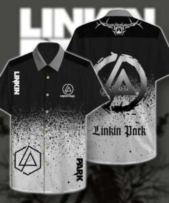 Linkin Park Graphic Print Short Sleeve Casual Shirt Hawaiian Shirt