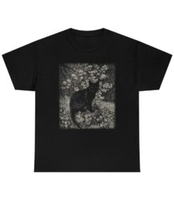 Lionel Lindsay Paintings Shirt Engraving Black Cat T-shirt