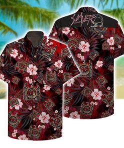 Slayer Rock Band Music Tropical Lover Ii Hawaiian Graphic Print Short Sleeve Hawaiian Shirt