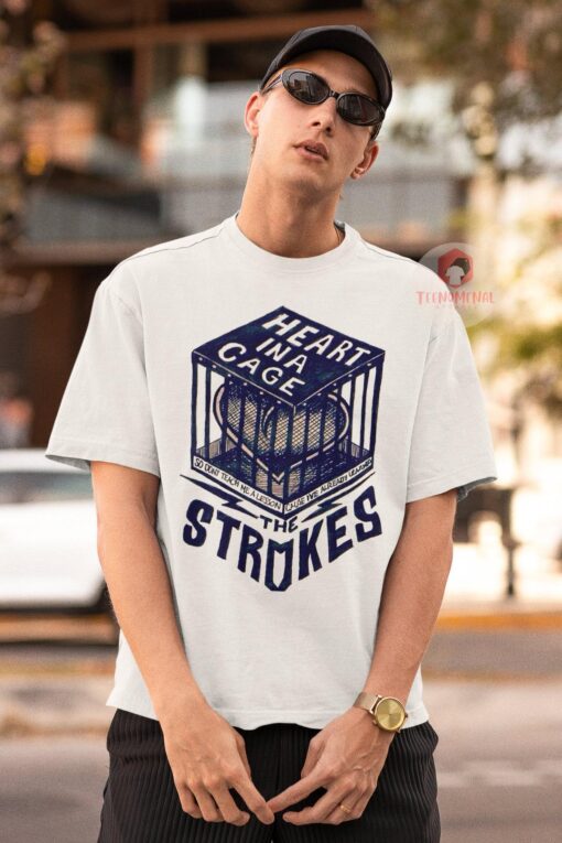 The Strokes Unisex Tee Heart In A Cage