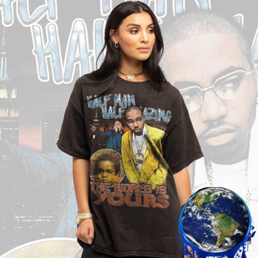 The World Is Yours Nas Rapper Vintage T Shirt For Hip Hop Fans