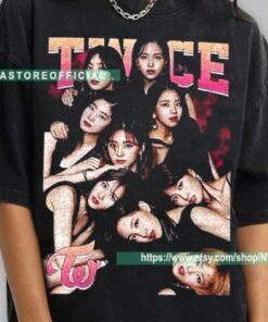 Vintage Kpop Girlgroup Twice T-shirt Sana Tzuyu Nayeon Idol Shirt