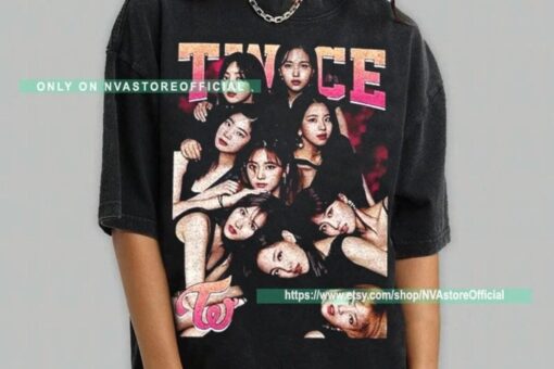 Vintage Kpop Girlgroup Twice T-shirt Sana Tzuyu Nayeon Idol Shirt